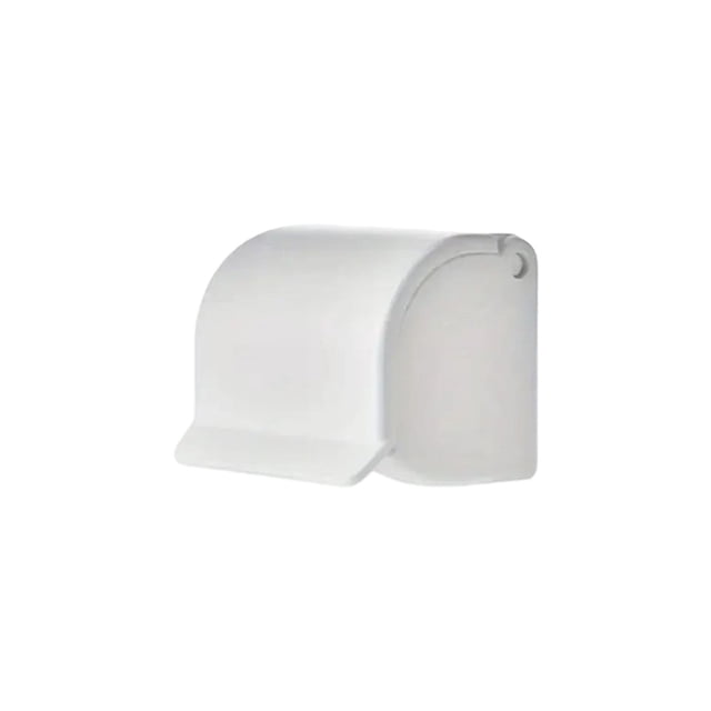 White Wall Mounted Shaving Tool Rack Bathroom Storage Box Waterproof Transparent Hook Bracket Punch Free Organizer For Razor Brush Daily Use 0.07 Lb