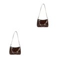 thumbnail image 4 of Guardoinrt Compact And Portable Shoulder Bag With Multiple Uses Wide Application Handbags For Women Underarm Bag Tote Bag brown 2Set, 4 of 6