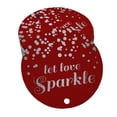 thumbnail image 1 of Inkdotpot Pack Of 100 Real Silver Foil Paper Tags Let Love Sparkle Wedding Favor Hang Tags, 1 of 6