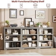 thumbnail image 3 of Modern Bookshelf - 3 Tier 75" Tall Farmhouse Bookcase with Adjustable Shelves, Open Storage Rack, Anti-Slip, Easy Assembly, Hand-Grabbed Gray, 3 Layers, W600, 3 of 5
