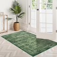thumbnail image 1 of Tapis d'Intérieur Boho Vert 2 X 3 Pi – Tapis de Porte d'Entrée Lavable à la Machine, Tapis de Chevet Ou Tapis de Cuisine avec Endos Antidérapant et Poil Ras, 1 of 7