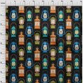 thumbnail image 4 of oneOone Polyester Lycra Black Fabric Retro Lantern Sewing Material Print Fabric By The Yard 56 Inch Wide, 4 of 5