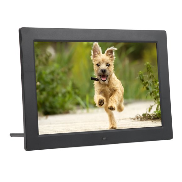 12 Inch HD Digital Photo Frame Smart Video Player for Multifunctional Use Black ABS Material