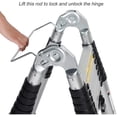 thumbnail image 4 of WINGOMART Telescopic Extension Ladder, Portable Aluminum A-Frame Folding Telescoping Ladder, 4 of 9
