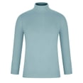 thumbnail image 3 of Pisexur Chandails Hommes Doux et Confortables Chandails d'Automne Hommes Chandail à Manches Longues Col Roulé Tricot Chandail de Base Chaud Chandail Uni Bleu Pâle,2TG, 3 of 6