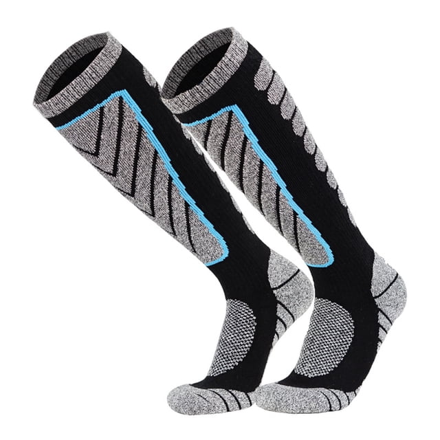Graflsoa Unisex High-Performance Ski Socks - Quick-Dry, Thermal, Geometric Design for Men & Women - Cotton Blend, Hand Wash Only, One Size Fits All (39-44) - Assorted Colors