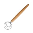 thumbnail image 2 of EGNMCR Kitchen Utensils Set, Cooking Utensils Set, Dough Whisk Stainless Steel Bread Dough Hand Mixers Blenders Eggs Beater Pastries Dough Whisk With Wooden Handle Baking Tools Wooden whisk, 2 of 6
