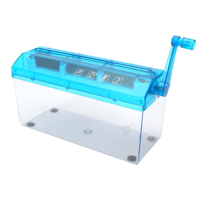 LCXmlly Handheld Paper Shredder Portable A4 Hand Shredder Manual Shredder Transparent Window Cutting Tool Home 3mm Strip Cut