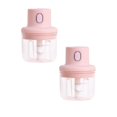 thumbnail image 1 of Oleegame 2PC Household Meat Grinder Baby Baby Food Processor Garlic Grinder Mini Electric Garlic Pounder Pink, 1 of 9