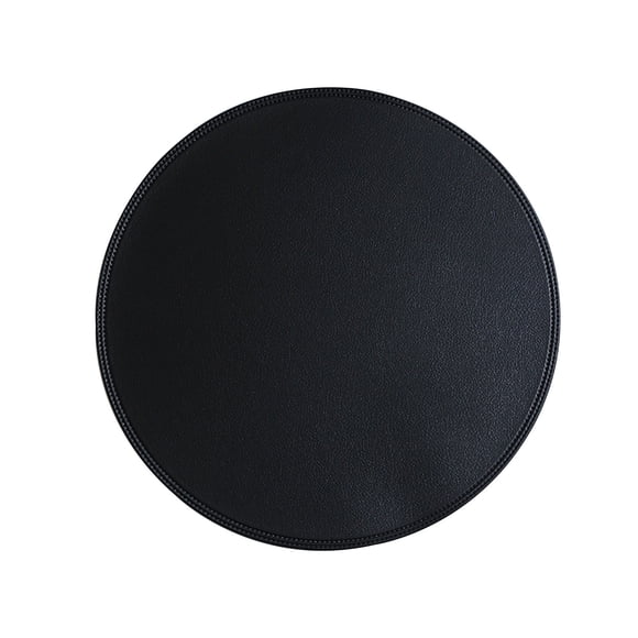 Lolmot Napperon Rond en Cuir, Couleur Unie, Napperons en Faux Cuir, Tapis à Café, Tapis de Table de Cuisine, Imperméable, Tapis de Table de Cuisine Faciles à Nettoyer