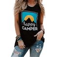 thumbnail image 1 of YourTops Débardeur Femme Happy Camper (US S, Noir), 1 of 2