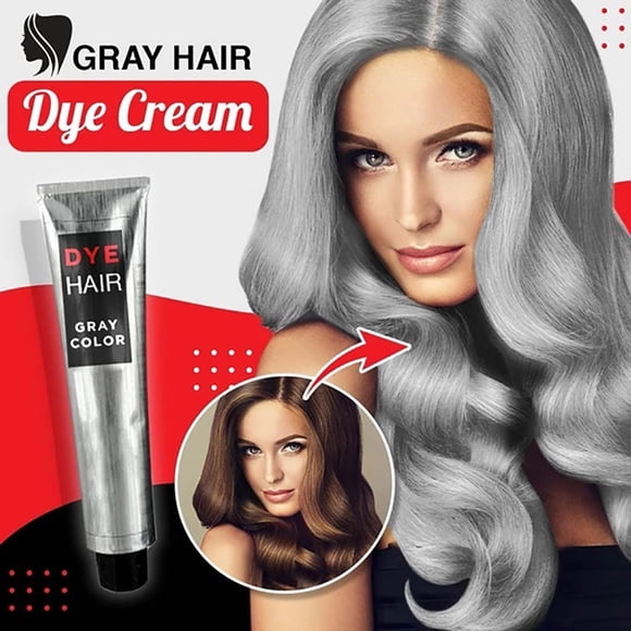FcBaudy Unisex DIY Fashion Gray Color Super Gray Hair Cream 100ml dye dye