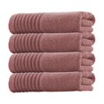 thumbnail image 1 of Hand Towel Solid Color Striped Yarn Soft Absorbent Towel Towel Face Wash Towel Four Sets Pink B, 1 of 6