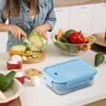 thumbnail image 2 of Kyusrd Glass Bento Box Can Be Microwave Oven Students Heated Lunch Box Office Fresh-keeping Box, 2 of 6