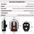 thumbnail image 2 of 4Pcs Turn Signals for Bicycles with Alarm, USB Charging Remote Control Split/Integrated Bike Tail Light 5 Modes Waterproof Strobe Bike Rear Lights Can be Mounted on Front and Rear of Bicycle, 2 of 7