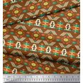 thumbnail image 2 of Soimoi Cotton Voile Fabric Geometric Southwestern Decor Fabric Printed Yard 56 Inch Wide, 2 of 3