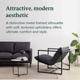 thumbnail image 4 of Zinus Aidan Modern Minimalist Metal Framed Accent Chair with Removable Foam Cushions, Dark Grey, 4 of 9