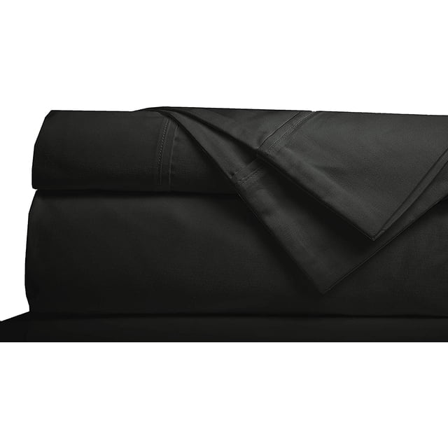 400 Thread Count 4 Piece Quality Sheet Set Deep Pocket 18 Inch 100% Egyptian Cotton Solid Pattern with 2 Side Pockets