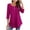 Hot Pink, variant on Loose Tunic Shirts Women's 3/4 Sleeve Tunic Tops Crewneck Button Sweatshirts Pullover Tunic Shirts Loose Fitting Blouses Woman Shirts S-42 Blue S
