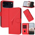 thumbnail image 1 of Premium Flip Case for iPhone 17 Pro Carbon Fiber Texture, Stand & Magnetic Clasp Red, 1 of 7