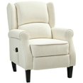 thumbnail image 1 of HOMCOM Massage Recliner Chair, Push Back Recliner Sofa with Footrest, Cream, 1 of 10
