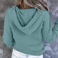thumbnail image 4 of Timegard Chandails à Capuchon pour Femmes, Boutons, Manches Longues, Chandails Molletonnés, Chandail à Enfiler, Automne Hiver, Haut Ample avec Poche, 4 of 6