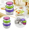 thumbnail image 1 of Stainless Steel Mixing Bowls Set with Lids - Kitchen Storage Containers for Food Prep Reusable Metal Bowls for Mixing Marinating and Serving, 1 of 5