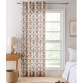 thumbnail image 1 of Vargottam Tulip Flower Print Extra Long Sheer Curtains for Double Height Windows & Doors - Set of 2 Panels, 108", Grommet Top, Light Filtering Printed Georgette Drapes, 1 of 9