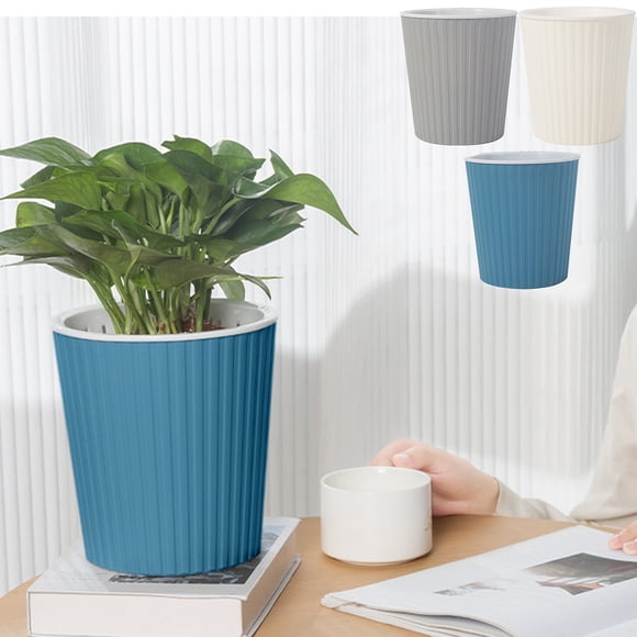 Wzzjkit Plant Pots Indoor with Automatic Water Absorbing - Flower Pots for Indoor Planter - Plastic Planters - Ideal for Stocking Stuffers or Home Holiday Decorations
