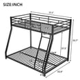 thumbnail image 4 of Metal Floor Bunk Bed, Twin over Full,Black(ETA:1.28), 4 of 11