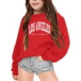thumbnail image 3 of PMVFHDE Chandails Graphiques pour Filles Chandails Décontractés à Col Rond pour Filles Manches Longues Mignon Chandail Ample Léger Hauts Rouge, 7-8 Ans, 3 of 8