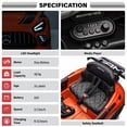 thumbnail image 3 of VOLTZ TOYS 24V Mercedes-AMG GT3 Kids Ride-On Racing Car with Premium Leather Seat, High-Speed Performance 24V Power Wheels, Motorized Track Toy with Parent Remote, Orange, 3 of 8