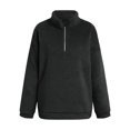 thumbnail image 4 of Yuyuzo Womens Fuzzy Fleece Sweatshirts Plus Size Half Zip Long Sleeve Oversized Pullover Tops, 4 of 5