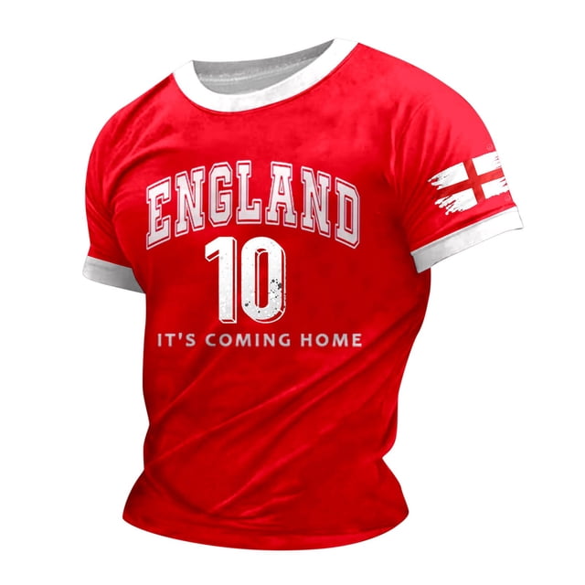 LUOGENLI T-shirts pour Homme pour Hommes T-Shirt Homme Imprimé Thème Angleterre T-Shirt Décontracté Col Rond T-Shirt Manches Courtes T-Shirt 4TG T-shirts pour Hommes T-shirts Graphiques Pâques Gris TTG