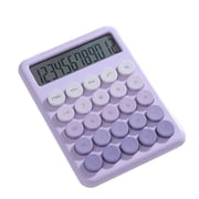 Riwcyla Desktop Calculator 12 Digit Large LCD Display Big Round Button Cute Gradient Colored Calculator Suitable for Office School Home for Kids Students Accountant