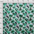 thumbnail image 2 of oneOone Cotton Poplin Aqua Blue Fabric Florals Craft Projects Decor Fabric Printed By The Yard 56 Inch Wide, 2 of 4