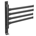 thumbnail image 4 of Rotatable Four-bar Towel Rack Aluminum Alloy Towel Holder Wall-mounted Tower Hanger with ABS Protective Covers for Bathroom Kitchen Hotel, 4 of 9