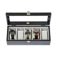 thumbnail image 1 of Mele and Co Tate Java Finish Glass Top Wooded Watch Box, 1 of 5