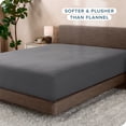 thumbnail image 2 of Bare Home Drap-Housse en Molleton Douillet - Molleton Polaire Ultra Moelleux - Drap à Poche Profonde - Lit Simple, Gris, 2 of 5