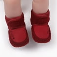 thumbnail image 4 of dmqupv Cowgirl pour Tout-Petits Boots Baby Garçons Filles Bottes de Neige en Peluche Douce Chaudes en Coton Premières Chaussures de Marche Rouges, Taille US 6, 4 of 7