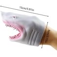 thumbnail image 3 of Shark Hand Puppets for Kids, Realistic Rubber Sea Animal Glove Puppet, Color Gradient, Plastic, 1-Pack, 15 cm, 3 of 7