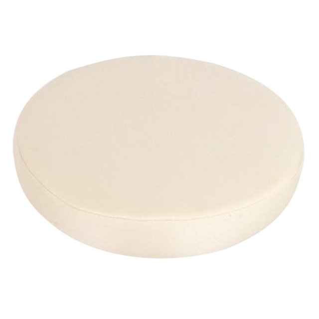 veasfak Housse de Tabouret Ronde à Surface Lisse, Housse de Remplacement Beige_33x10cm