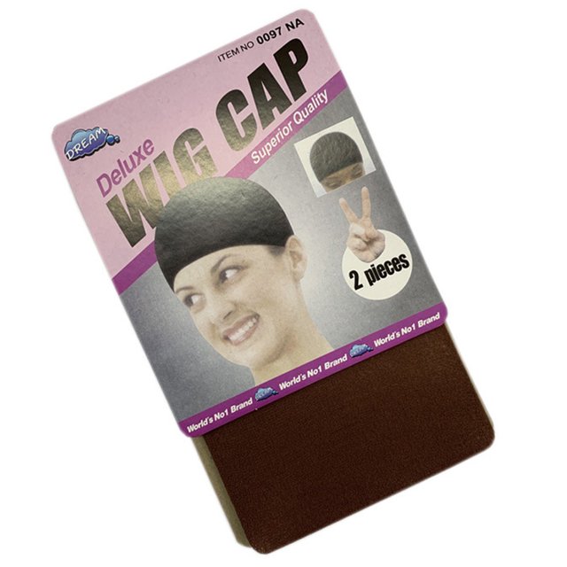 HEVIRGO 2Pcs Women Stockings Style Stretchable Wig Cap Hair Net Elastic Mesh Liner Snood