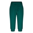 thumbnail image 4 of Timegard Womens Sweatpants Capri Pants Cinch Bottom Solid Color Cropped Joggers Workout Pants with Pockets, 4 of 6