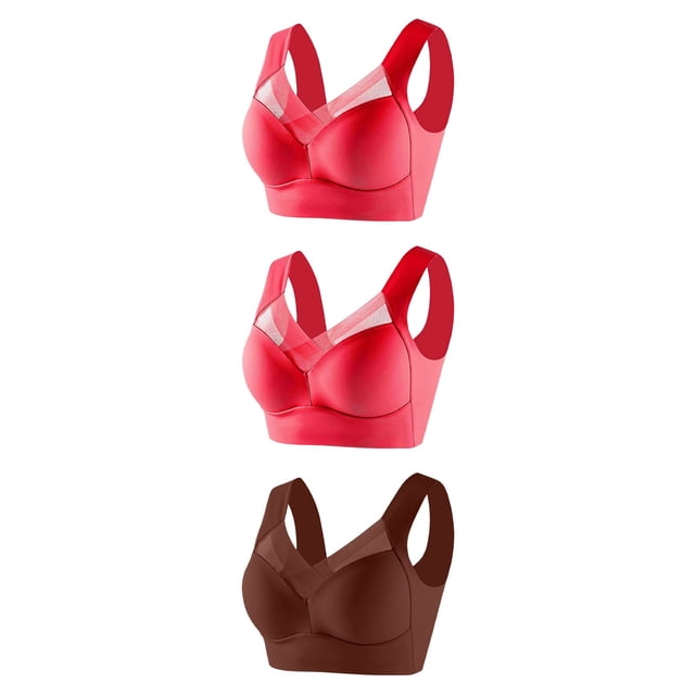 Timegard Womens Plus Size Bras No Underwire Full Coverage Mesh Breathable Comfort Everyday Bralette