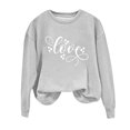 thumbnail image 2 of Qertyioot T-Shirt Graphique pour Femmes de la Saint-Valentin à Manches Longues, Chandail d Haut Imprimé à Col Rond à la Mode, 2 of 6