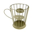 thumbnail image 1 of VogueV #01 Clearance Cup Holder Mug Shape Coffee Pod Holders Storage Organizer for Counter Coffee Bar Rack Black, 1 of 2