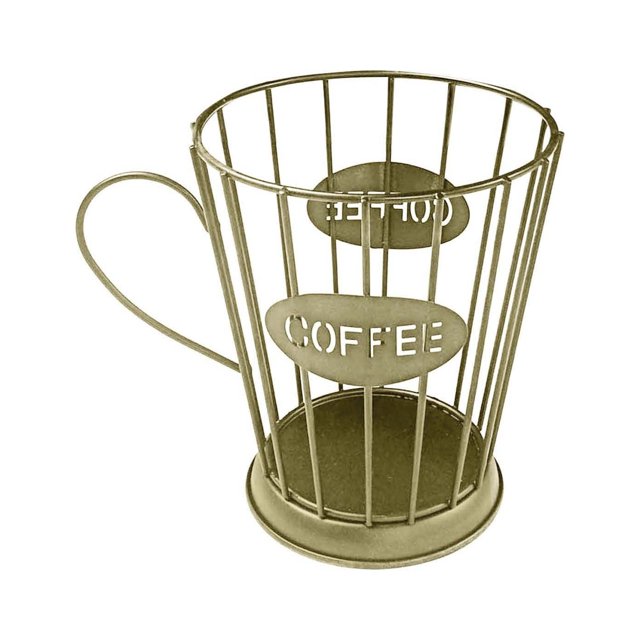 VogueV #01 Clearance Cup Holder Mug Shape Coffee Pod Holders Storage Organizer for Counter Coffee Bar Rack Black
