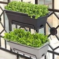 thumbnail image 1 of Becaristey Garden Planter Box Good Hanging Flowerpot For Balcony Decorations Outdoor Gardener Plant Flower Pot dark grey, 1 of 6