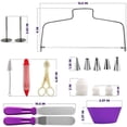 thumbnail image 3 of yeacher 106-Piece Professional Cake Decorating Kit with Turntable, Piping Nozzles, and Tools for Beginners & Experts (Purple Base), 3 of 6